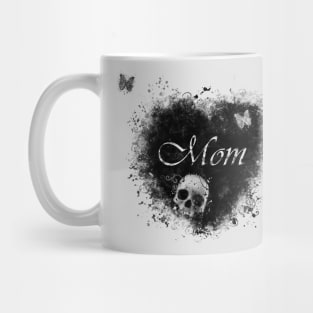 Grungy Gothic Mom, Skull & Butterflies Mug